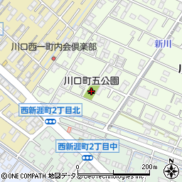 川口町五公園周辺の地図