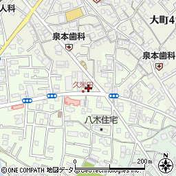 制服の店マスダ　久米田店周辺の地図