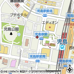 岡山県倉敷市児島駅前周辺の地図