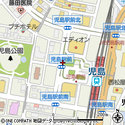 児島駅前周辺の地図