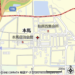奈良県御所市本馬周辺の地図