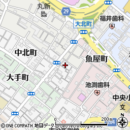 大阪府岸和田市中北町2周辺の地図