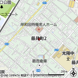 大阪府岸和田市藤井町周辺の地図