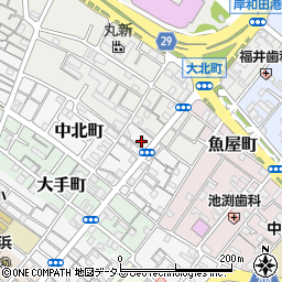 大阪府岸和田市中北町8-3周辺の地図