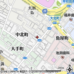 大阪府岸和田市中北町8周辺の地図