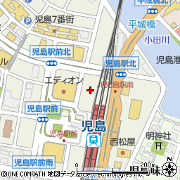 タイムズＪＲ児島駅前駐車場周辺の地図