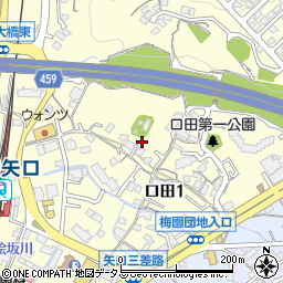 月野瀬神社　社務所周辺の地図