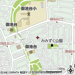 大阪府堺市南区御池台周辺の地図