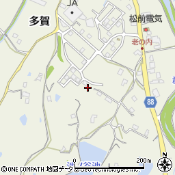兵庫県淡路市多賀周辺の地図