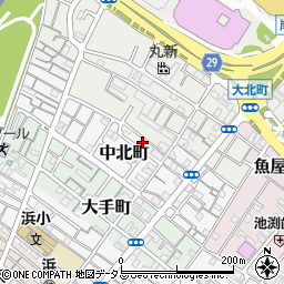 大阪府岸和田市中北町9周辺の地図