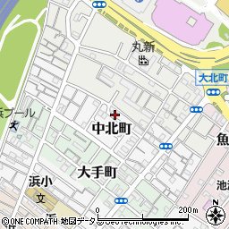 大阪府岸和田市中北町9-9周辺の地図