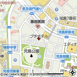 児島プチホテル周辺の地図