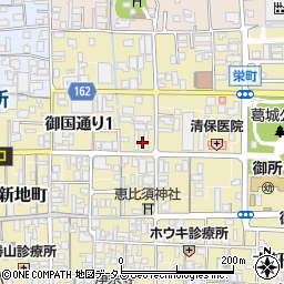 奈良県御所市ＪＲ御所駅前通り周辺の地図