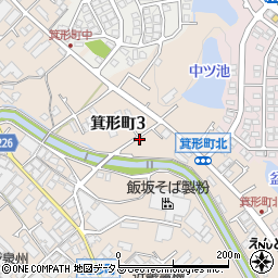大阪府和泉市箕形町3丁目周辺の地図