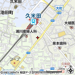 北京久米田店周辺の地図