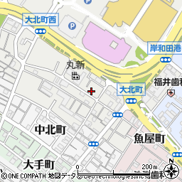 大阪府岸和田市大北町9-8周辺の地図