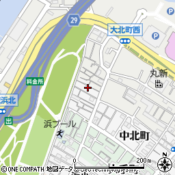 大阪府岸和田市中北町16周辺の地図