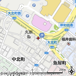 ヨコハマタイヤ近畿販売株式会社　岸和田営業所周辺の地図