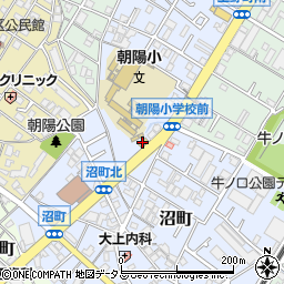 ローソン岸和田沼店周辺の地図