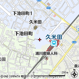 大阪府岸和田市下池田町周辺の地図