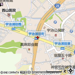 宇治浦田町周辺の地図