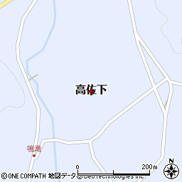 山口県萩市高佐下周辺の地図