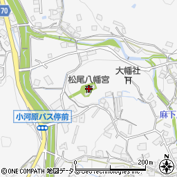 松尾八幡宮周辺の地図