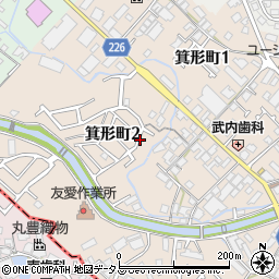 大阪府和泉市箕形町2丁目周辺の地図