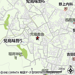児島聖約キリスト教会周辺の地図