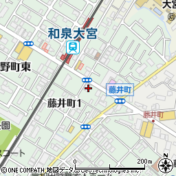 〒596-0046 大阪府岸和田市藤井町の地図
