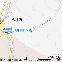 八井内トンネル周辺の地図