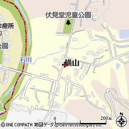 大阪府富田林市横山周辺の地図