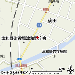 津和野カトリック教会周辺の地図