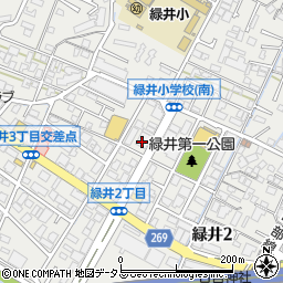 赤澤屋株式会社　緑井中央給油所周辺の地図