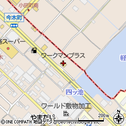 ワークマンプラス岸和田今木店周辺の地図