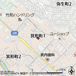 大阪府和泉市箕形町1丁目周辺の地図