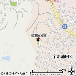 滝倉公園周辺の地図