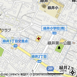 ディスカウントストア万惣緑井店周辺の地図