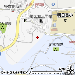 奈良県高市郡明日香村野口周辺の地図