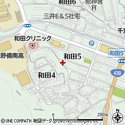 岡山県玉野市和田周辺の地図