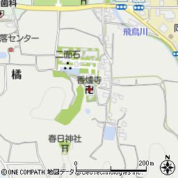 香爐寺周辺の地図