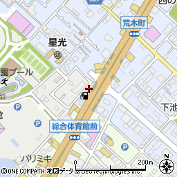 明治石油株式会社　第二阪和岸和田中央店周辺の地図