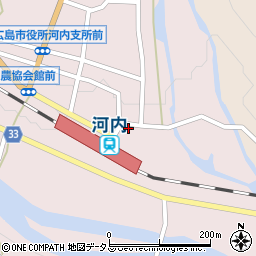 広島県東広島市河内町中河内702周辺の地図