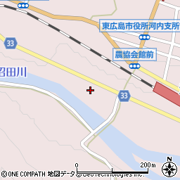 広島県東広島市河内町中河内876-4周辺の地図