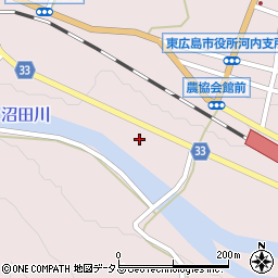 広島県東広島市河内町中河内876周辺の地図