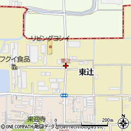 東辻周辺の地図