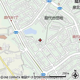 府公社庭代台団地２３－１１号棟周辺の地図