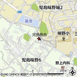 日本キリスト教団児島教会周辺の地図