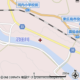 広島県東広島市河内町中河内888周辺の地図