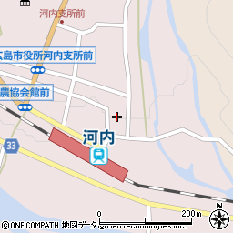 広島県東広島市河内町中河内1257周辺の地図